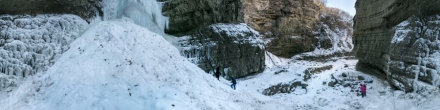 Малый Чегемский водопад (зима) (547). Чегемские водопады. Фотография.