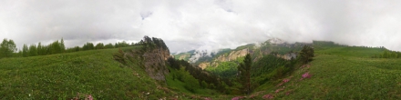Вид на каньон горы Большой Тхач. Природный парк «Большой Тхач». Фотография.
