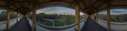 Закат на Ростокинском акведуке. Москва. Фотография.