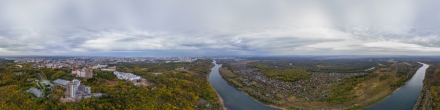 Восточный склон и река Уфа. Фотография.