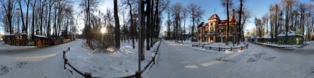 Зимний парк. Фотография.