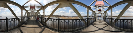 Пешеходный мост - Воложка. Ижевск. Фотография.
