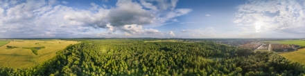 Над лесом "ЖК Сосны". Фотография.