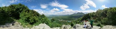 Вид со смотровой площадки у вершины горы Железной (062). Железноводск. Фотография.