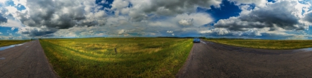 По дороге с облаками. Новохоперск. Фотография.