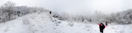Зимний подъем на Бештау. Фотография.