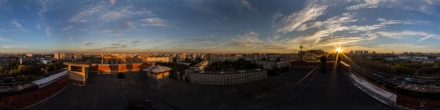Закат на крыше. Москва. Фотография.