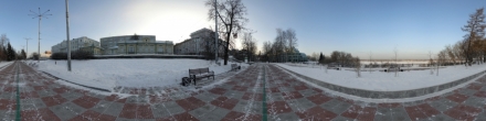 Сквер Решетникова. Зима 2018-19. Фотография.