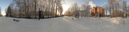 Ул. Мира. Холодно. Ханты-Мансийск. Фотография.