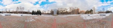 Мемориал на площади Победы (зима). Королев. Фотография.