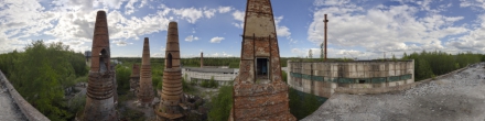 Заброшенный Рускеальский мраморно-известковый завод. Горный парк Рускеала. Фотография.