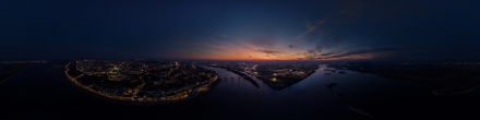 Нижний Новгород после заката. Фотография.