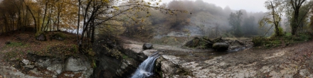 Малый Чегемский водопад (верхний каскад) (417). Чегемские водопады. Фотография.