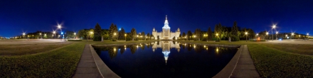 МГУ ночью. Москва. Фотография.