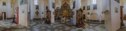 Навагрудак. Царква Святых Барыса й Глеба (1517-19 гг.),інтэр'ер.. Фотография.
