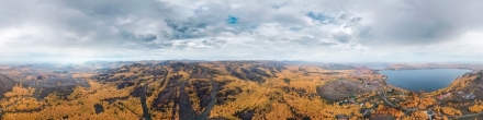 ГЛЦ Банное. Панорама с квадрокоптера. Магнитогорск. Фотография.