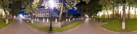 Стена между Кладовой и Никольской башнями. Нижний Новгород. Фотография.