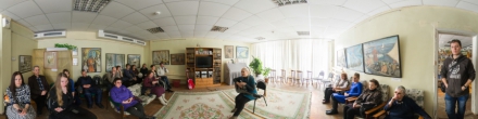 Библиотека имени Н.Островского. Открытие выставки Т.Л. Кривцовой. Комсомольск-на-Амуре. Фотография.
