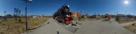 Паровоз Л-0614 у вокзала Томск-2. Томск. Фотография.
