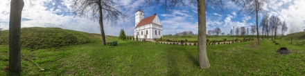 Заслаўе. Царква Праабражэння Гасподняга(1577г.). Замчышча XI—XVI ст.ст... Заславль. Фотография.