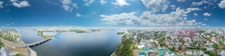 Панорама Воронеж с высоты, набережная. Фотография.