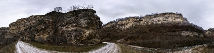 Тызыльское ущелье. Под аркой. Зима (531). Тызыльское ущелье. Фотография.