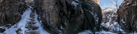 Медовые водопады, зима (567). Фотография.