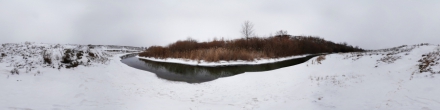 Река Большой Караман зимой. Фотография.