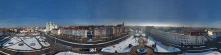 Центр города Гродно с высоты. Фотография.