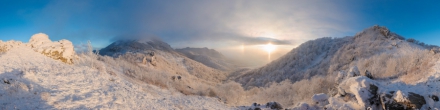 Рассвет на склоне горы Бештау. Фотография.