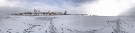 Волга в зимнее время. Саратов. Фотография.
