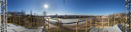 Панорама Витебска с парашютной вышки. Витебск. Фотография.