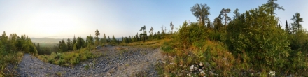 Рассвет на горе Висячий камень вид 2. Новоуральск. Фотография.