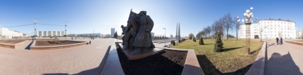 Мемориальный комплекс в честь советских воинов-освободителей, партизан и подпольщиков Витебщины. Фотография.