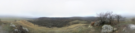 Вид со склона горы Лысой (012). Лысогорская. Фотография.