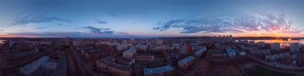 Закат над Нижнеисетским прудом. Екатеринбург. Фотография.