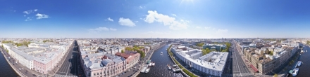 Над Фонтанкой - Аничков мост (55 м). Санкт-Петербург. Фотография.