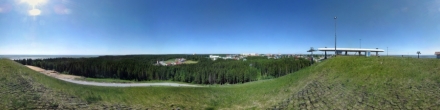 Вид на биатлонный центр. Ханты-Мансийск. Фотография.