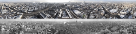 Панорамы Москвы 1950-е и 2012. Фотография.