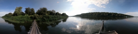 Рыболовный мост на реке Ока. Таруса. Фотография.