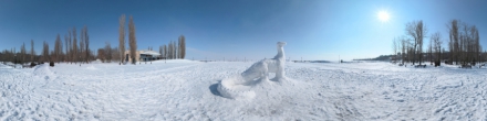 Снежный дракон Таганрога . Фотография.