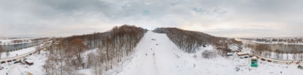 Боровской курган, заброшенный горнолыжный склон ЦАГИ. Фотография.