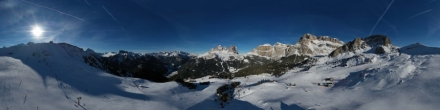 Италия, Трентино-Альто-Адидже, горнолыжный курорт Валь-ди-Фасса. Фотография.