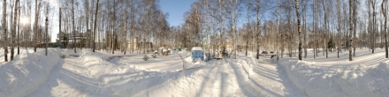 Аттракционы под снегом 2019. Ханты-Мансийск. Фотография.