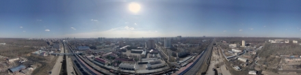 Москва, строителство Лосиноостровской састи СВХ. Фотография.