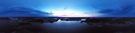 майская ночь. Ладожское озеро. Шхеры. Фотография.