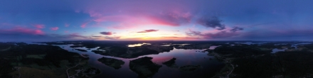 последний закат лета. Ладожское озеро. Шхеры. Фотография.
