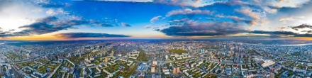 Новосибирск с высоты. Фотография.