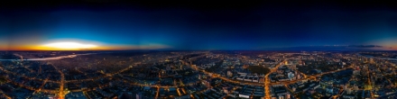 Новосибирск ночью. Фотография.