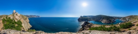 Вид на Балаклаву и Балаклавскую бухту, Крым.. Балаклава. Фотография.
